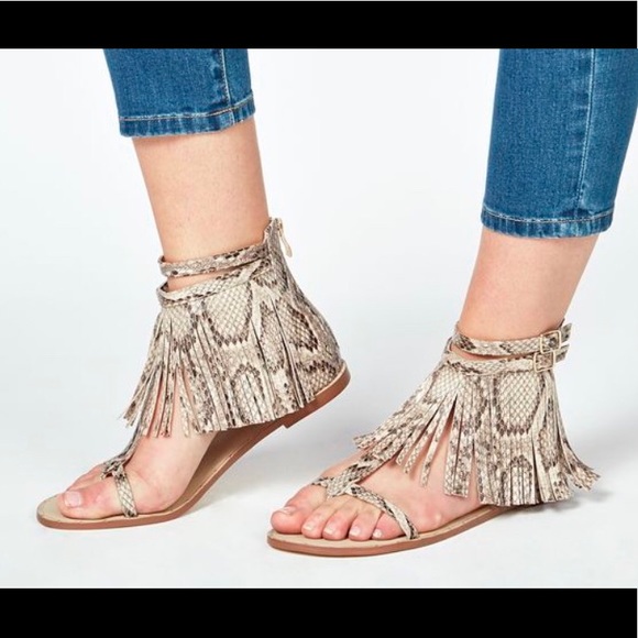 Winnifred Snake Print Sandles - Picture 3 of 4